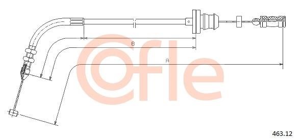 Cofle 92.463.12 Accelerator cable 9246312