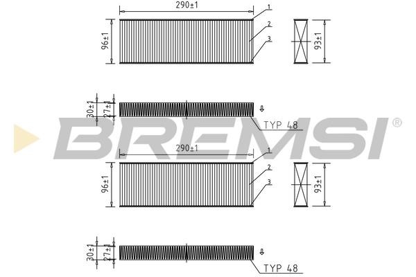 Bremsi FC0071 Filter, interior air FC0071