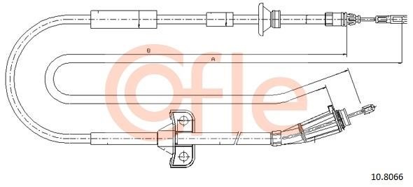 Cofle 92.10.8066 Cable Pull, parking brake 92108066