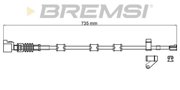 Bremsi WI0965 Warning contact, brake pad wear WI0965
