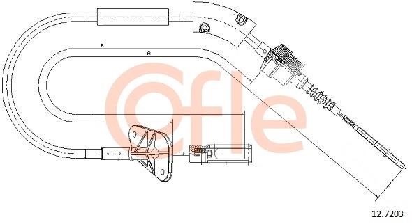 Cofle 92.12.7203 Cable Pull, clutch control 92127203