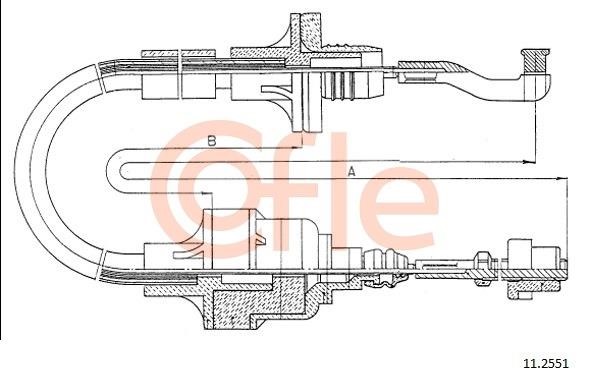 Cofle 92.11.2551 Cable Pull, clutch control 92112551