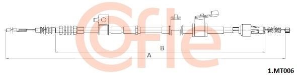 Cofle 1.MT006 Cable Pull, parking brake 1MT006