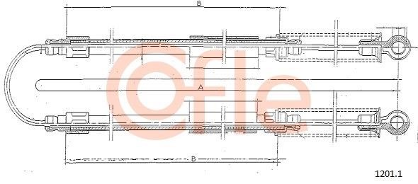 Cofle 92.1201.1 Cable Pull, parking brake 9212011