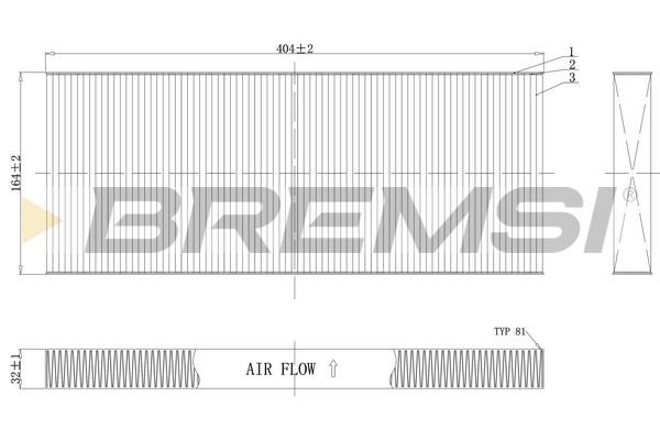 Bremsi FC0984 Filter, interior air FC0984