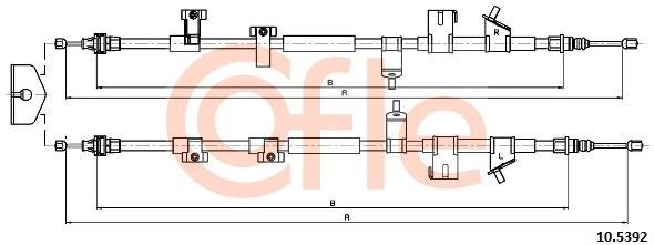 Cofle 92.10.5392 Cable Pull, parking brake 92105392