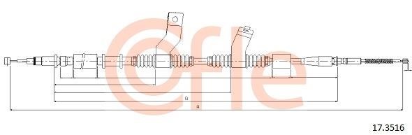 Cofle 92.17.3516 Cable Pull, parking brake 92173516