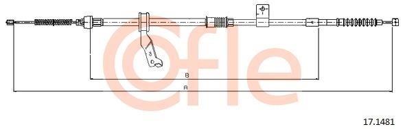 Cofle 92.17.1481 Cable Pull, parking brake 92171481