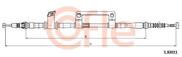 Cofle 1.KI011 Cable Pull, parking brake 1KI011