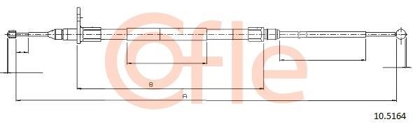 Cofle 92.10.5164 Cable Pull, parking brake 92105164