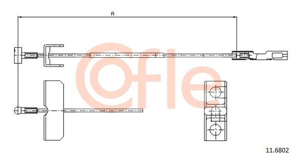 Cofle 92.11.6802 Cable Pull, parking brake 92116802