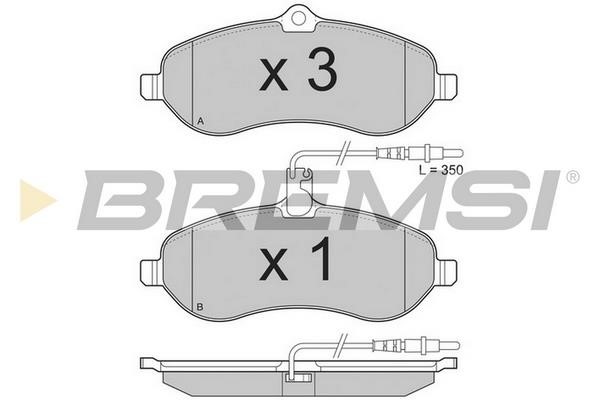 Bremsi BP3283TR Brake Pad Set, disc brake BP3283TR