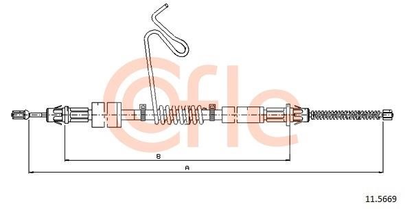 Cofle 92.11.5669 Cable Pull, parking brake 92115669