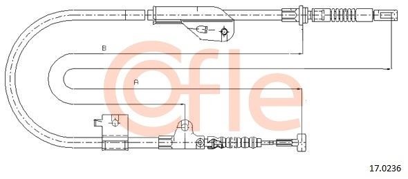 Cofle 92.17.0236 Cable Pull, parking brake 92170236