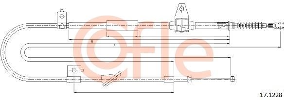 Cofle 92.17.1228 Cable Pull, parking brake 92171228