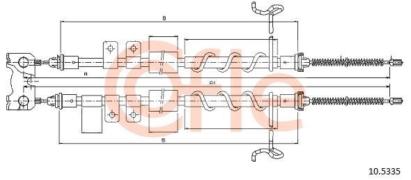 Cofle 92.10.5335 Cable Pull, parking brake 92105335