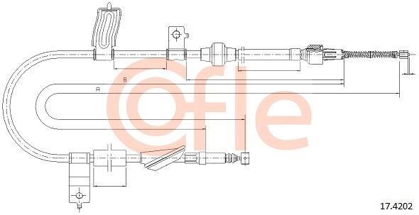 Cofle 92.17.4202 Cable Pull, parking brake 92174202