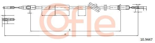 Cofle 92.10.9447 Cable Pull, parking brake 92109447