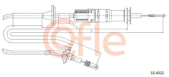 Cofle 92.15.4322 Cable Pull, clutch control 92154322