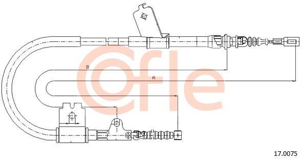 Cofle 92.17.0075 Cable Pull, parking brake 92170075