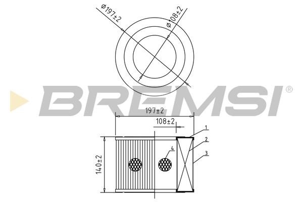 Bremsi FA2043 Air filter FA2043