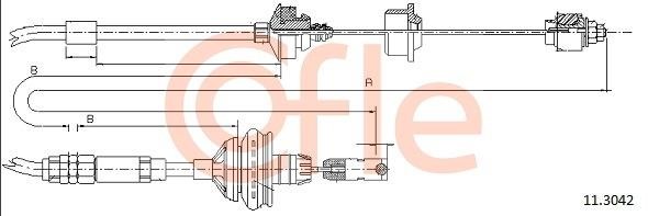 Cofle 92.11.3042 Cable Pull, clutch control 92113042