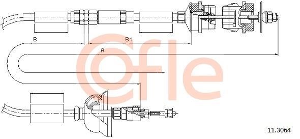 Cofle 92.11.3064 Cable Pull, clutch control 92113064