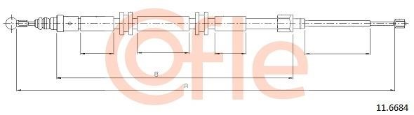 Cofle 92.11.6684 Cable Pull, parking brake 92116684