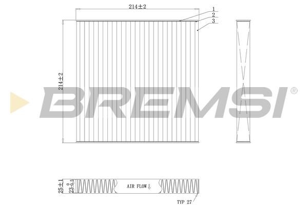 Bremsi FC0439C Filter, interior air FC0439C