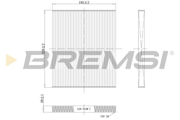 Bremsi FC0451 Filter, interior air FC0451