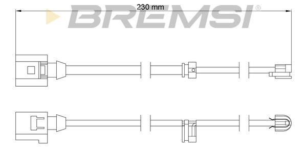 Bremsi WI0709 Warning contact, brake pad wear WI0709