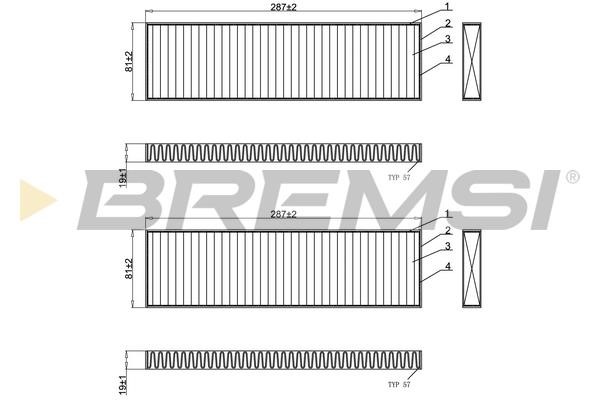 Bremsi FC0946 Cabin filter FC0946 FC0946 Bremsi Cabin filter