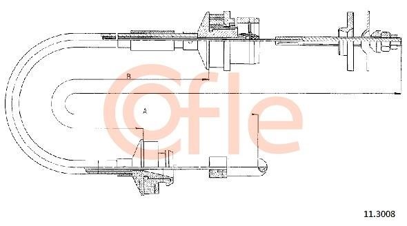 Cofle 92.11.3008 Cable Pull, clutch control 92113008