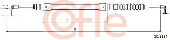 Cofle 92.10.8184 Cable Pull, parking brake 92108184