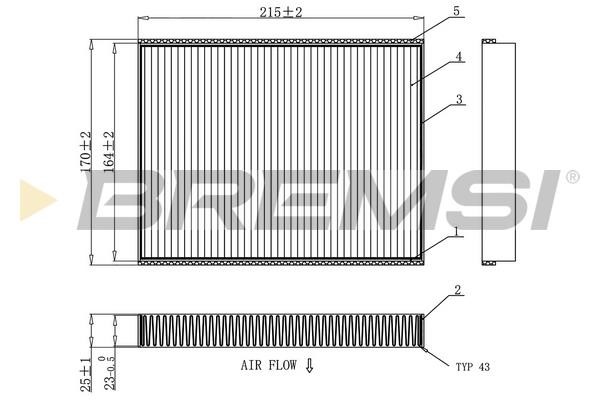 Bremsi FC0900 Filter, interior air FC0900