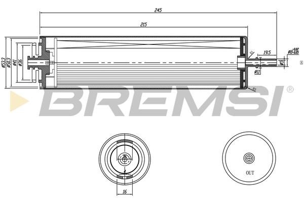 Bremsi FE0353 Fuel filter FE0353