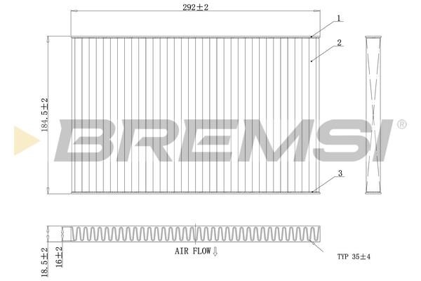 Bremsi FC1404A Filter, interior air FC1404A
