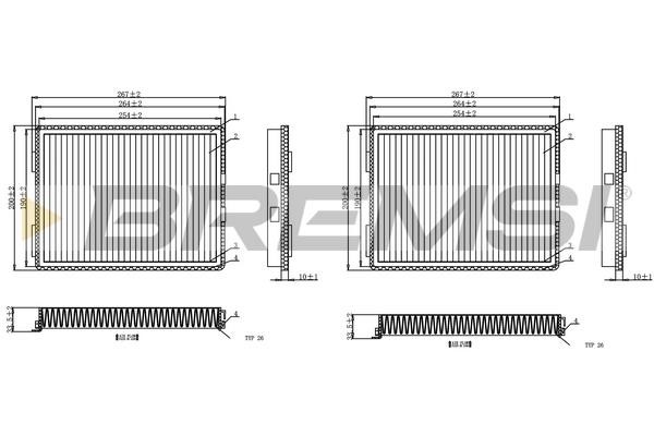 Bremsi FC0968C Filter, interior air FC0968C