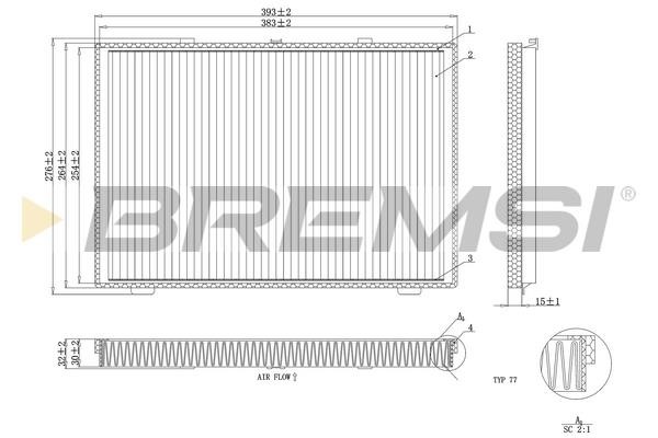 Bremsi FC1946 Filter, interior air FC1946