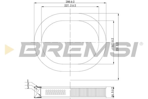 Bremsi FA2080 Air filter FA2080