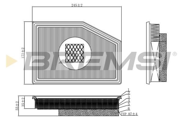 Bremsi FA1117 Air filter FA1117