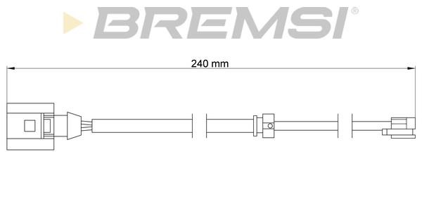 Bremsi WI0726 Warning contact, brake pad wear WI0726