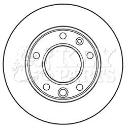 Key parts KBD5134 Front brake disc ventilated KBD5134