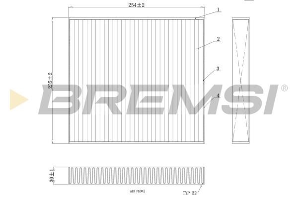Bremsi FC0177C Filter, interior air FC0177C