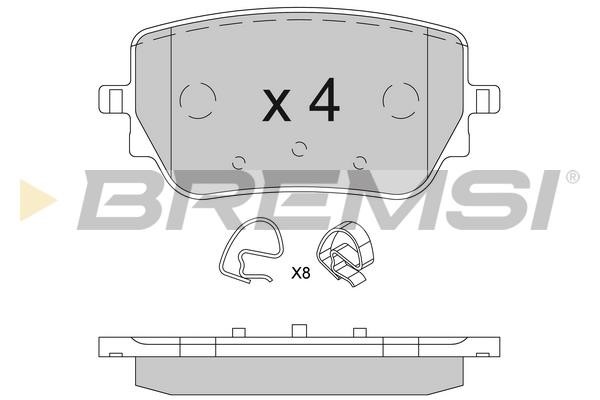 Bremsi BP3850 Brake Pad Set, disc brake BP3850