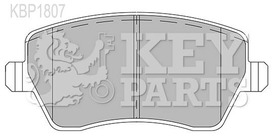 Key parts KBP1807 Brake Pad Set, disc brake KBP1807