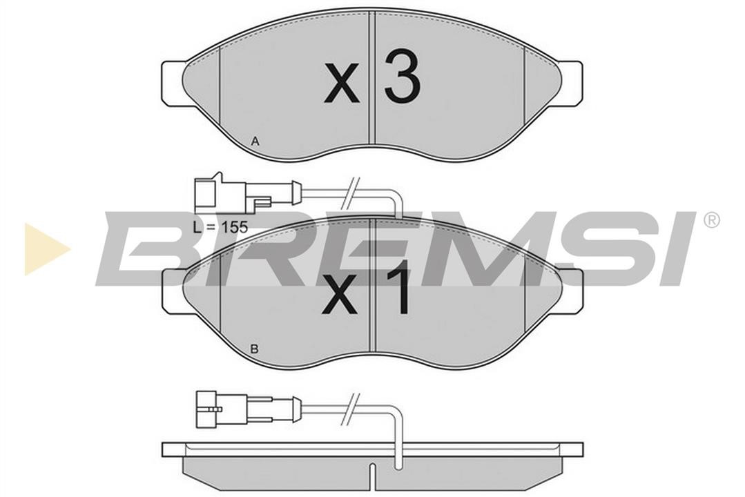 Bremsi BP3285TR Brake Pad Set, disc brake BP3285TR