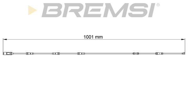 Bremsi WI0753 Warning contact, brake pad wear WI0753