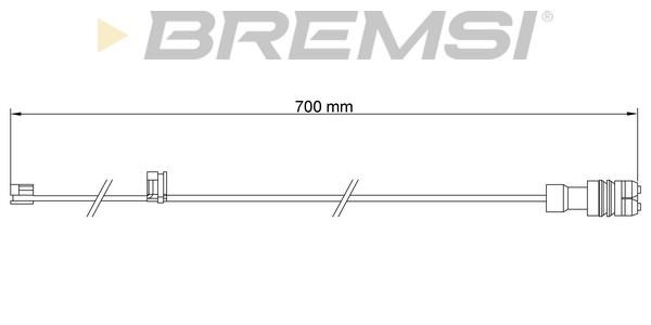 Bremsi WI0546 Warning contact, brake pad wear WI0546