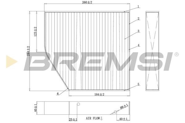 Bremsi FC0875C Filter, interior air FC0875C